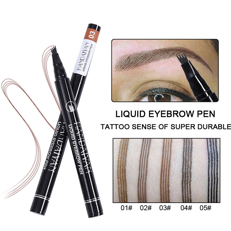 Four Forked Eyebrow Pencils