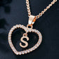 Heart A-Z Initial Letter Necklace