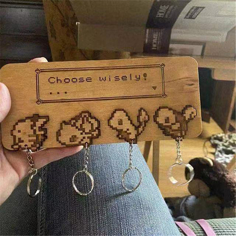 Family Bamboo Wood Key Rack