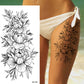 Sketch Flower Full Body Tattoo Sticker