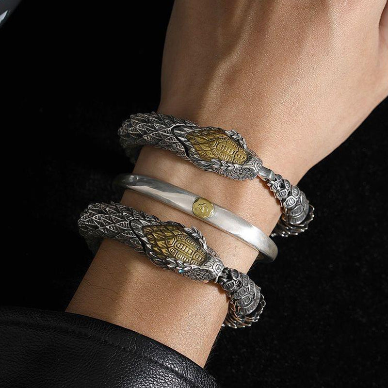 Vintage Men's and Women's Snake Head Bracelet