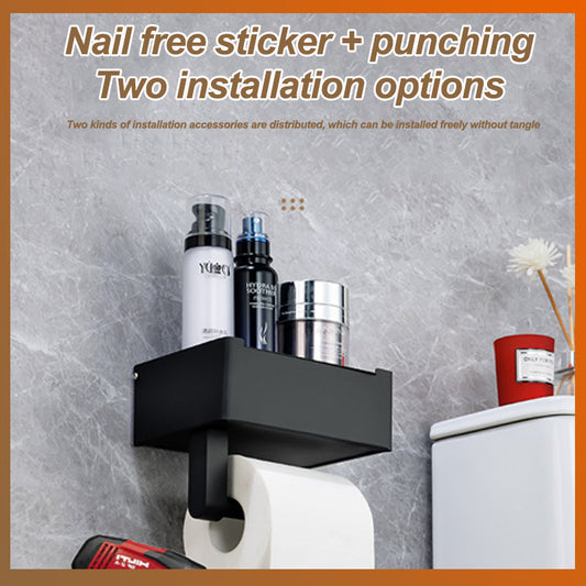 Wall Mounted Adhesive Toilet Paper Storage