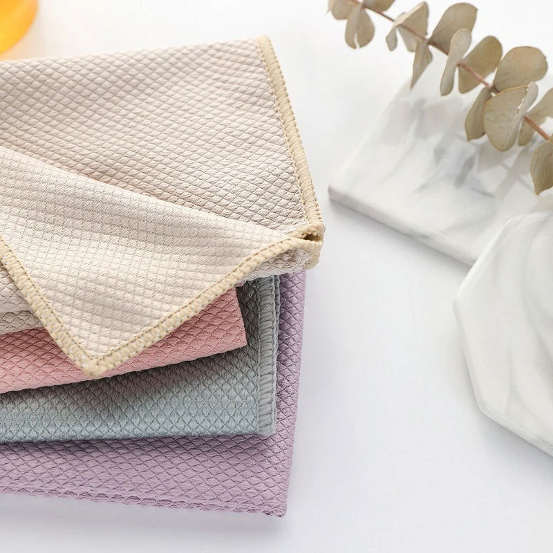 Wave Pattern Fish Scale Cloth Rag