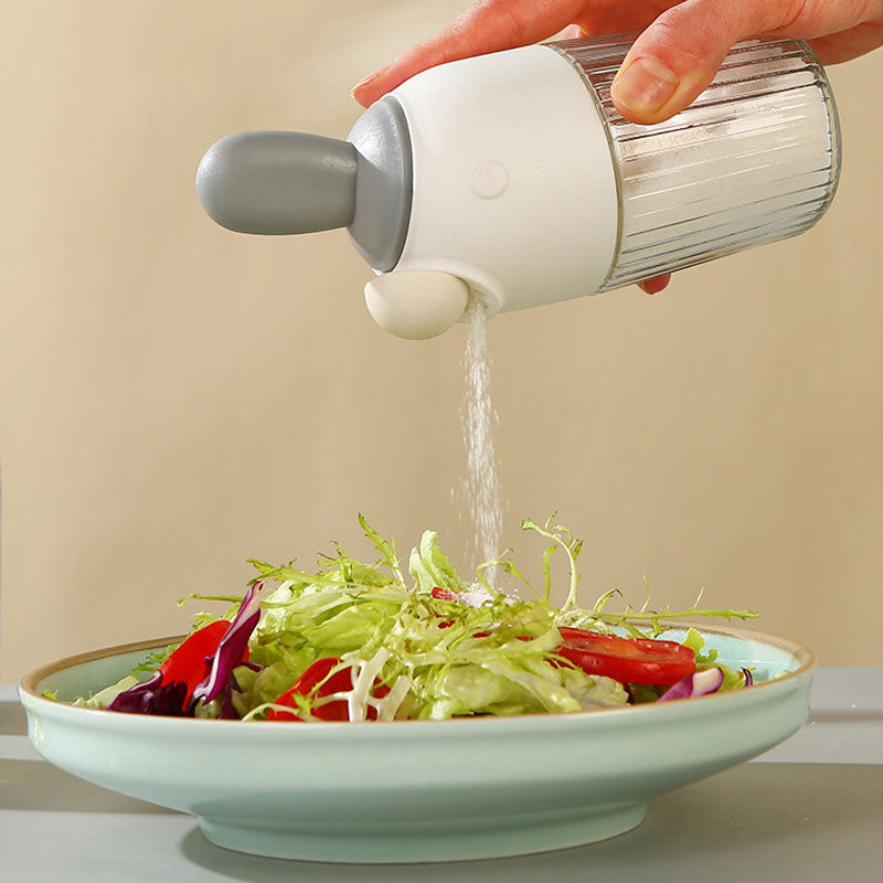 Spoon lid integrated Seasoning jar 280ml Beak Salt Jar Oil Brush Honey Stick