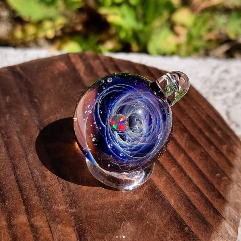 Swirling Galaxy-Inspired Glass Orbs