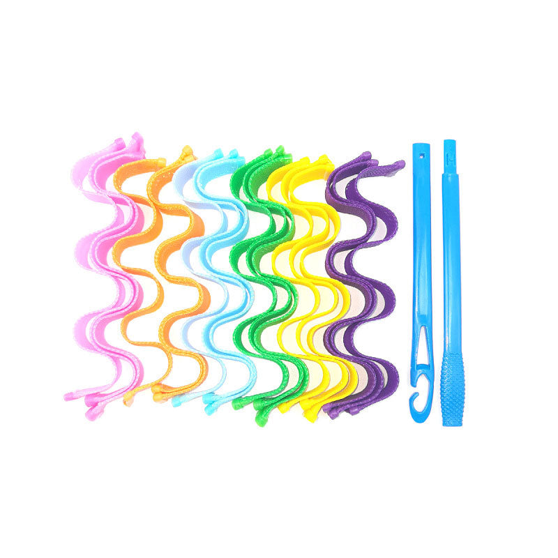 Spiral Curling No Heat Curling Iron With Hair Hook (24 Pcs)