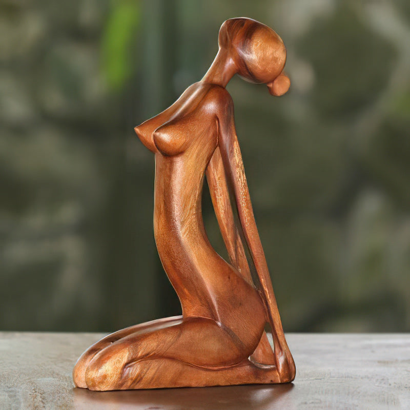 Yoga Pose Wood Carving Wood Sculpture Gifts