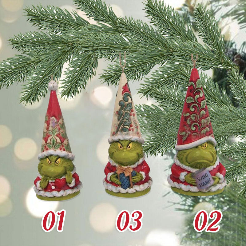 Grinch Gnome with Large Heart