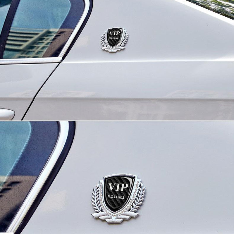 3D Wheat Ear Diamond Metal Creative Car Sticker