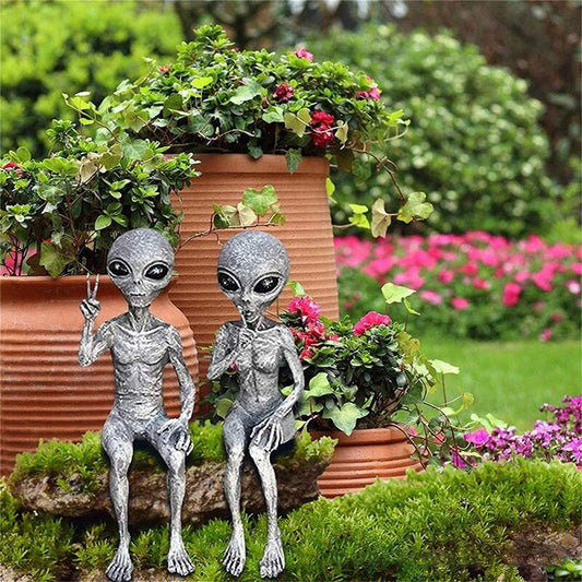 Alien Garden Resin Statue