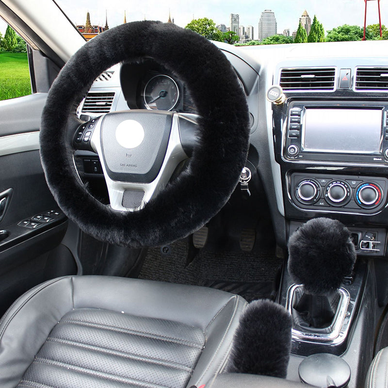 Steering wheel cover Gear cover Handbrake cover