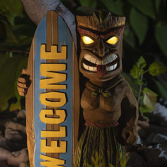 VP Home Party Time Tiki Solar Powered LED Outdoor Decor Light