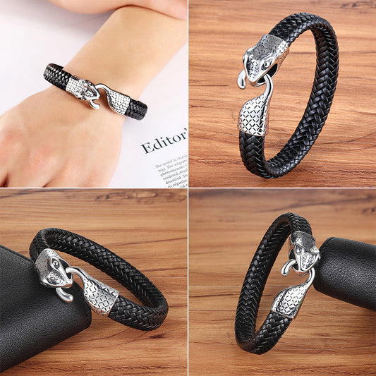 Male Bracelet With Snake