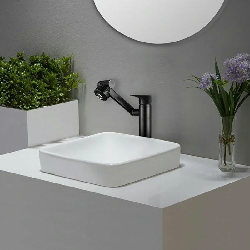 360 Degrees Can Be Freely Rotated And Adjusted Single Hole Rotating Bathroom Hot And Cold Water Faucet