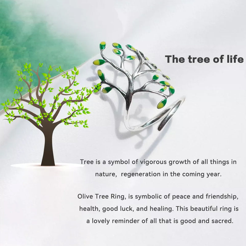 Green Leaf Branch Ring