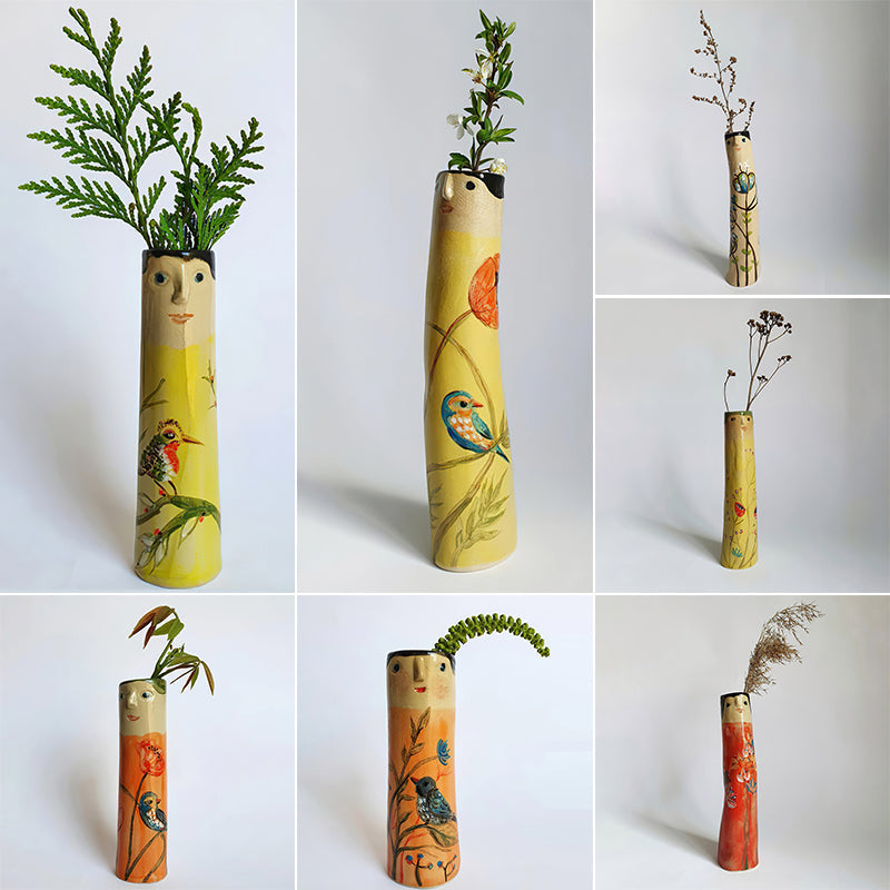 Bohemian style-Spring Family Bud Vases