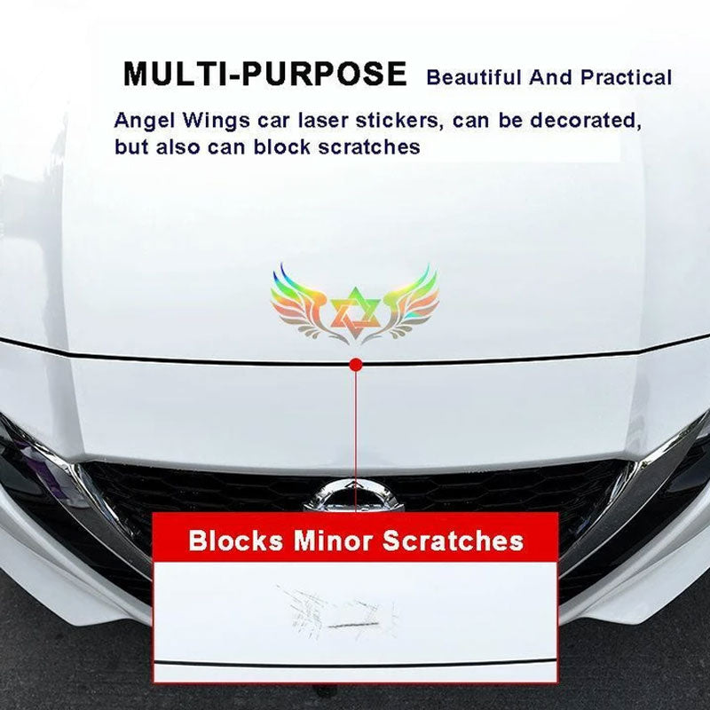 3D Angel Wings Colorful Laser Car Sticker（2PCS）