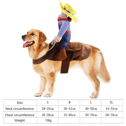 Halloween Pet Dog Cowboy Rider Costume