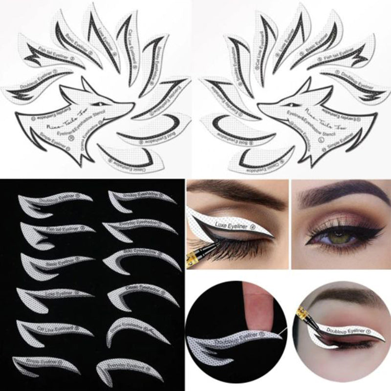 Nine Tail Fox Eyeshadow and Eyeliner Template Sticker