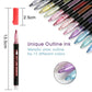 12 Colors Double Line Outline Pens