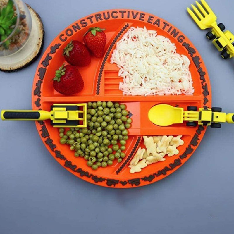 Kreatives Essbesteckset für Kinder/Bulldozer children's tableware