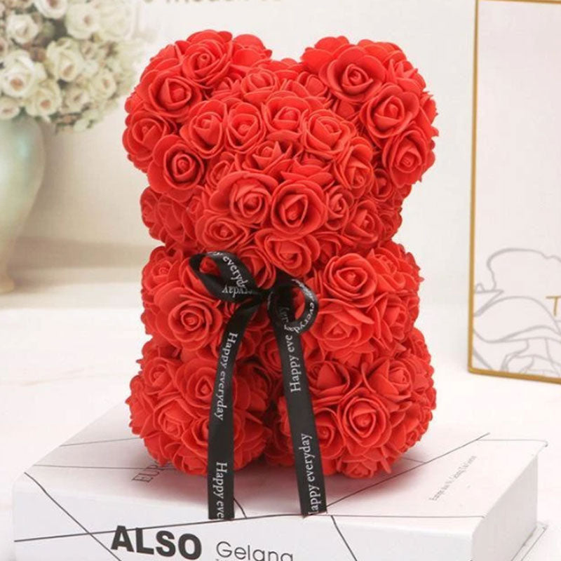 New Valentine's Day Gift Eternal Flower Rose Bear Creative Simulation PE Foam