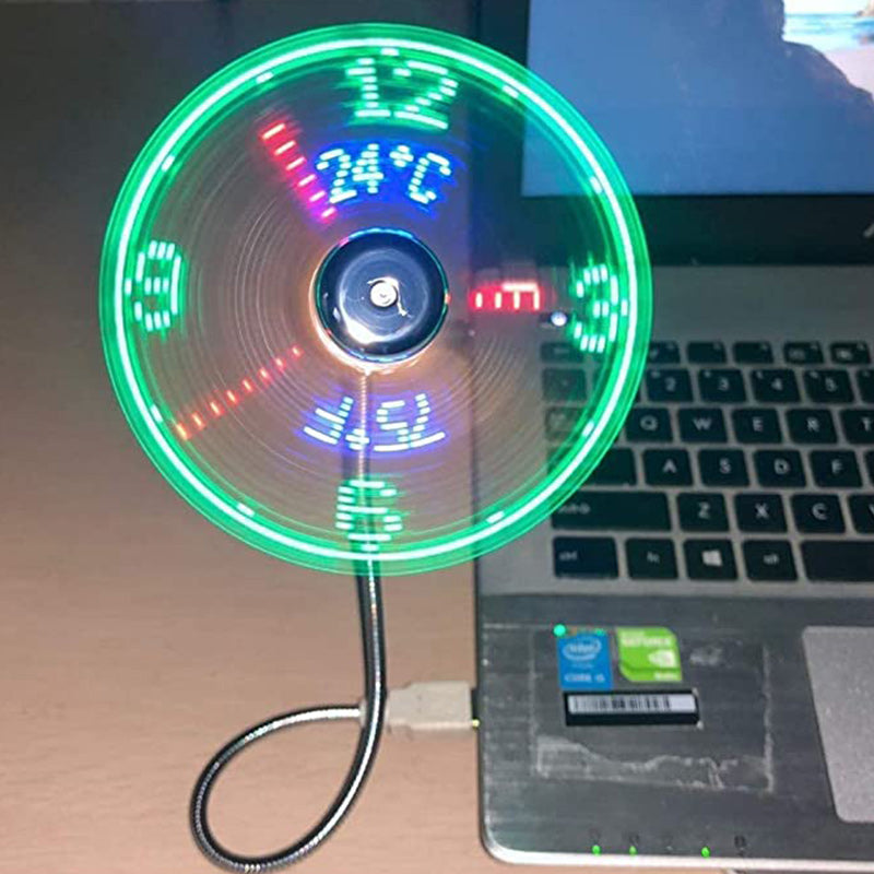 New USB Clock Fan with Real Time Clock
