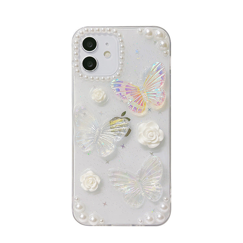 French Retro Epoxy Stereo Butterfly Apple Phone Case