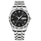 Waterproof Luminous Stainless Steel Two-tone Quartz Men's Watch