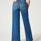 Seamed Front Wide Leg Jeans, Vintage Indigo