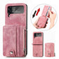 Suitable For Samsung z flip3/4 Wallet Phone Case With Card Holder