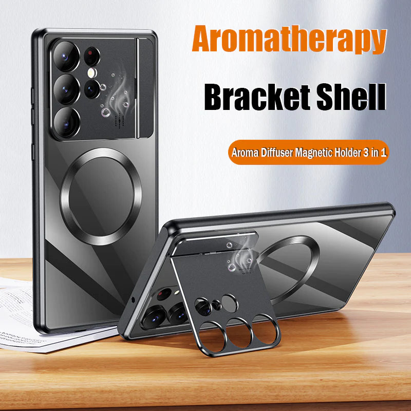 Ultra Magnetic Suction Folding Bracket Aromatherapy Phone Case