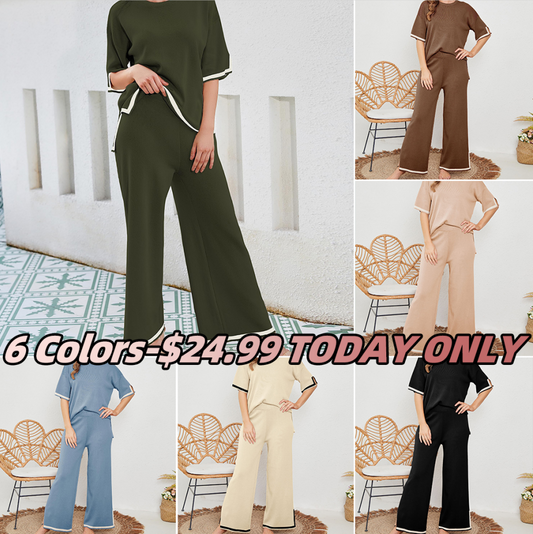 ⭐Women's 2023 Summer⭐Classy Elastic Knit Lounge Set