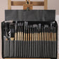 Professional Art Brush With Natural Wood Handles Set Of 24