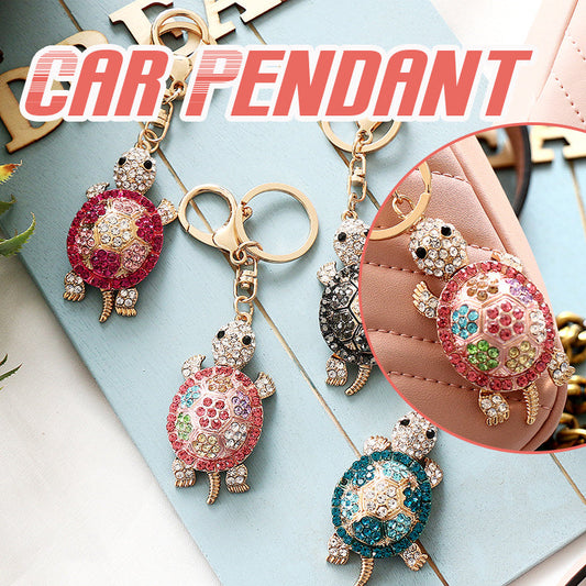 Color Diamond Turtle Keychain Car Pendant