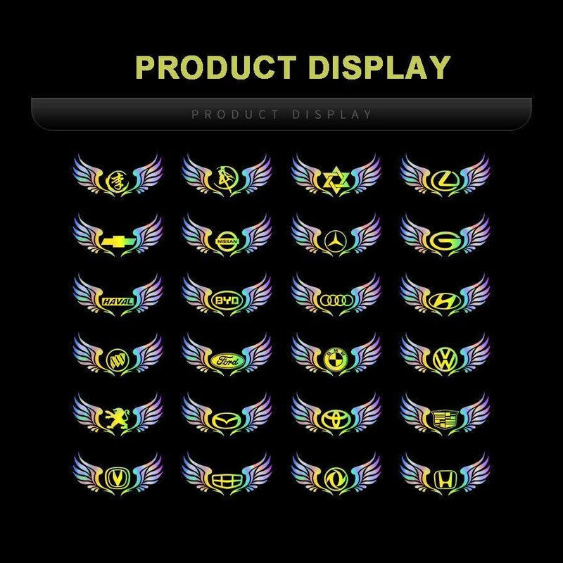 3D Angel Wings Colorful Laser Car Sticker（2PCS）
