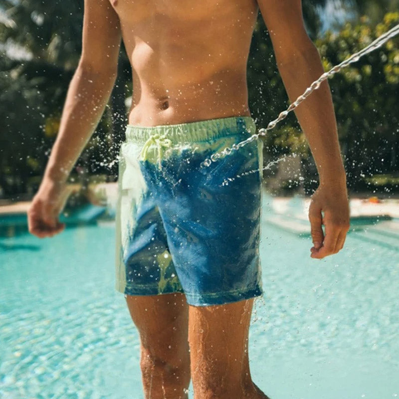 Men Casual Thermochromic Swimming Pants