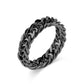 Double Woven Cuban Mirror Chain Ring Ring