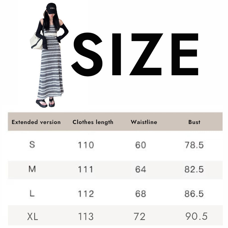 Retro Temperament Mosaic Knit Waist Sling Dress