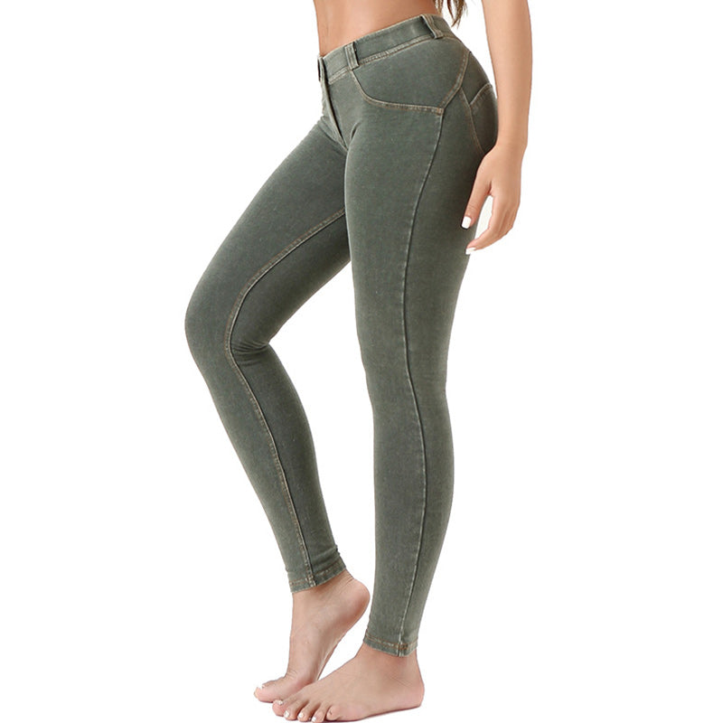 Mid Rise Denim Shaping Leggings