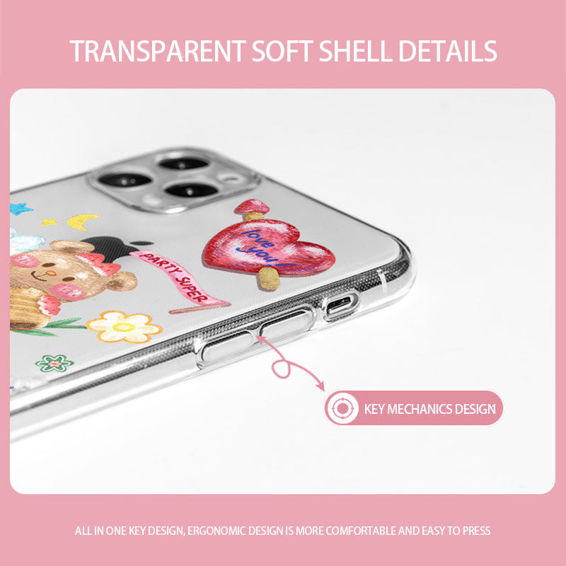 Transparent Soft Protective Case for Girls Women