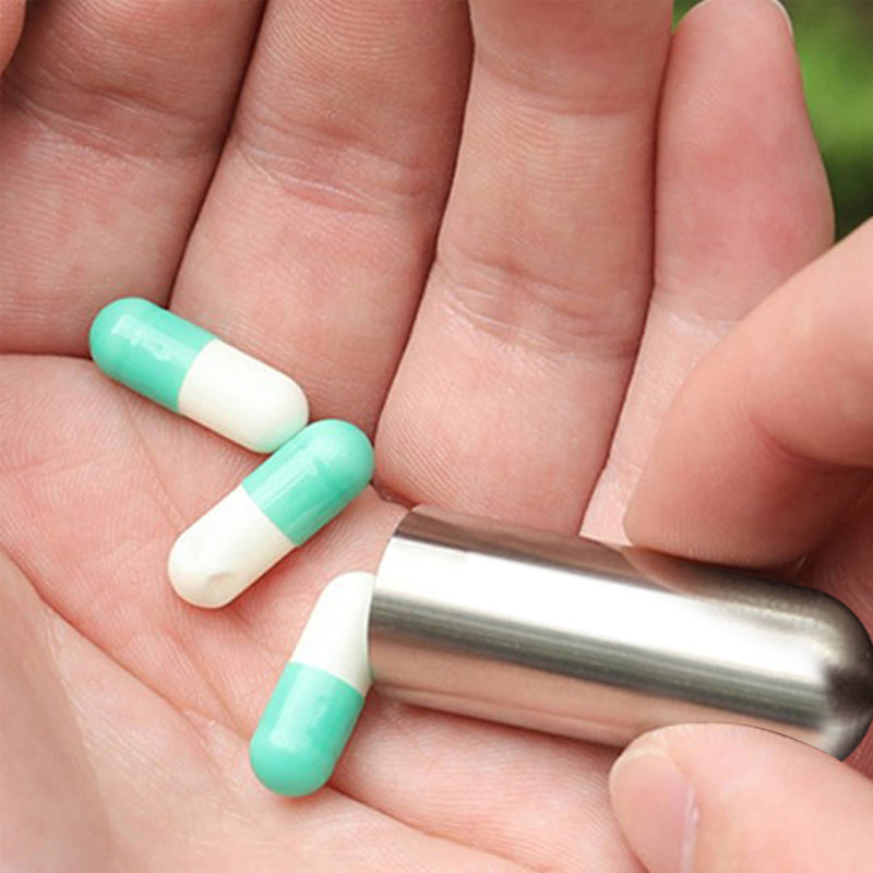 Tragbare Medikamentenbox aus Edelstahl/Portable Stainless Steel Medicine Box