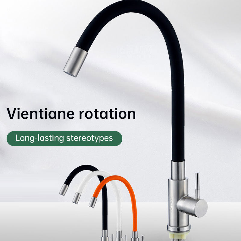 Single Cold Universal Rotary Sink Faucet