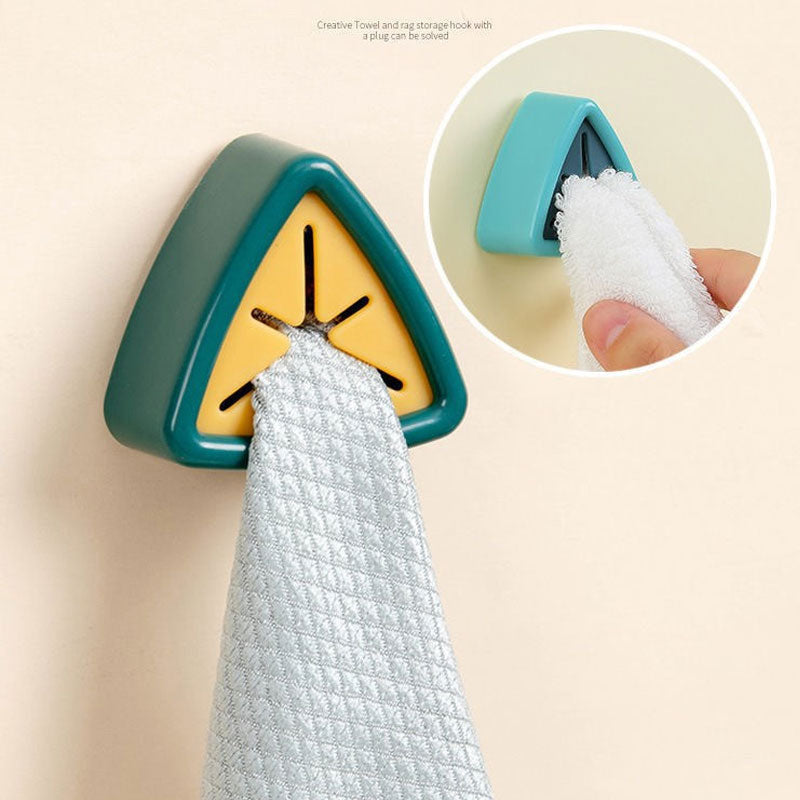 Creative Kitchen Towel Rack Free Punch Storage Hook