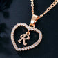 Heart A-Z Initial Letter Necklace