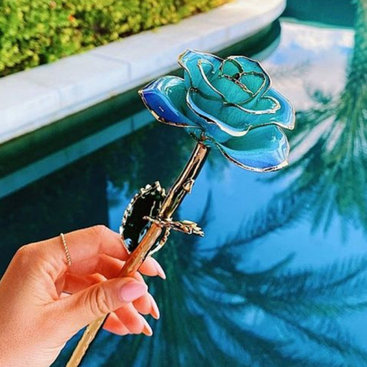 24k Gold Plated Roses❤️- Cerulean
