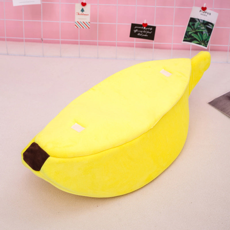 Cute Banana Pet Kennel Cat Bed House