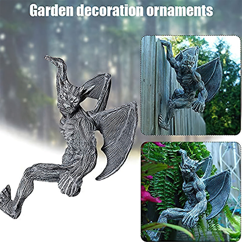 Gargoyle Fence Topper Hanger-Outdoor Wall Decor