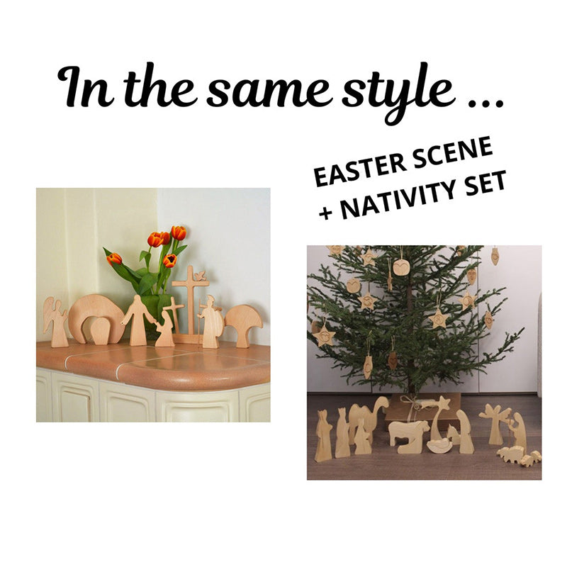 Easter Scene Wooden Decoration
