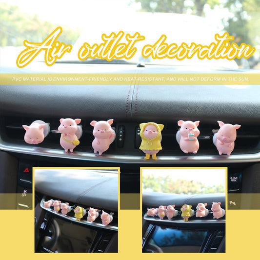 Car Interior Creative Cartoon Cute Cute Pig Air Outlet（6 Pcs)